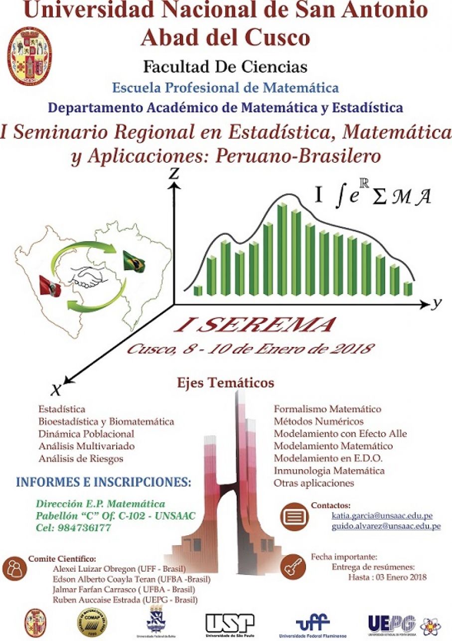 I Seminario Regional en Estadistica, Matematica y Aplicaciones Peruano - Brasilero